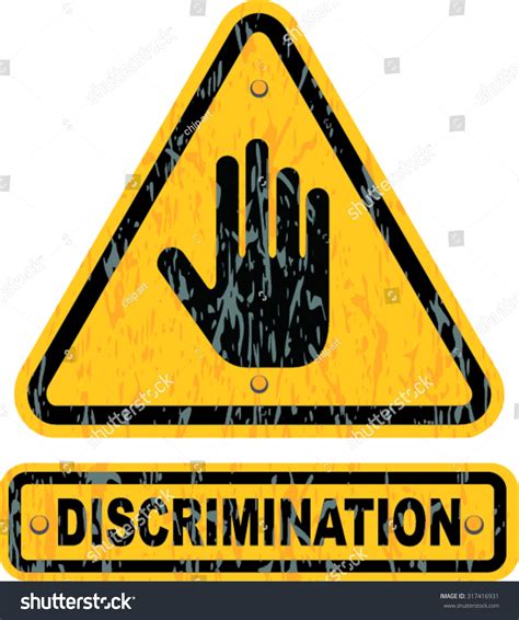 Stop Discrimination Sign Stock Vector Royalty Free 317416931