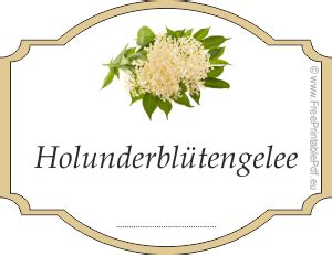 Die flasche hat kein etikett. Etiketten für Holunderblütengelee | PDF Drucken Kostenlos