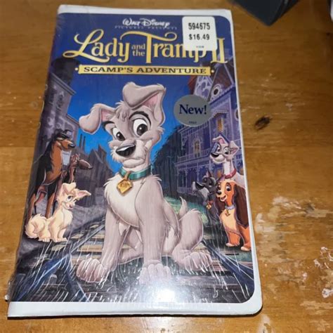 Walt Disney Lady And The Tramp Ii 2 Scamps Adventure Vhs Clam Shell