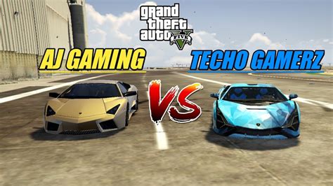Techno Gamerz Lamborghini Sian Vs Aj Gaming Gold Lamborghini Gta V