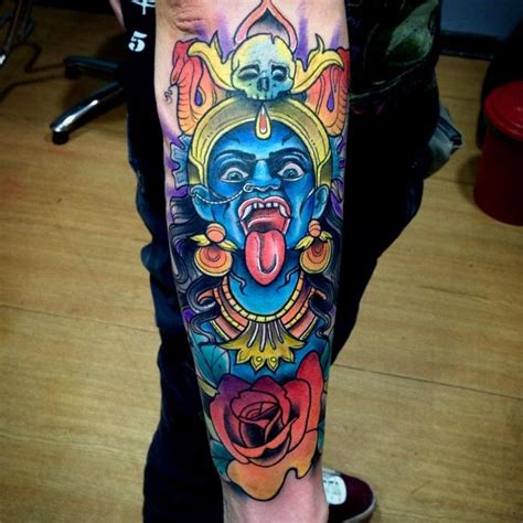 A tattoo design that concentrates more on symbolism than overall design, this forearm tattoo can be used to express personality, identity or to enhance ones masculinity. 70+ Sacred Hindu Tattoo Ideas - Designs Packed With Color ...
