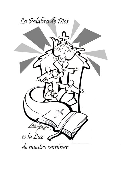 El Rincón de las Melli: DIBUJO: La luz de la Palabra de Dios