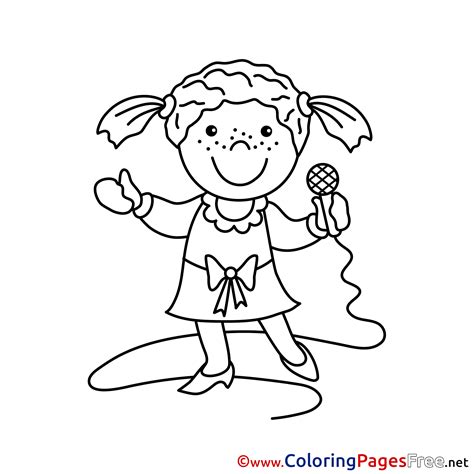 Singer Coloring Sheet Coloring Pages