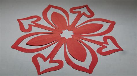 How To Make Simple And Easy Paper Cutting Flower Designs Paper Flowers