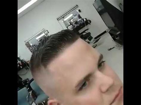 In the navy, the most popular haircut is a crew cut and, in the air force, the most popular haircut is the regulation cut and the flat top haircut. Military air force men haircut - YouTube