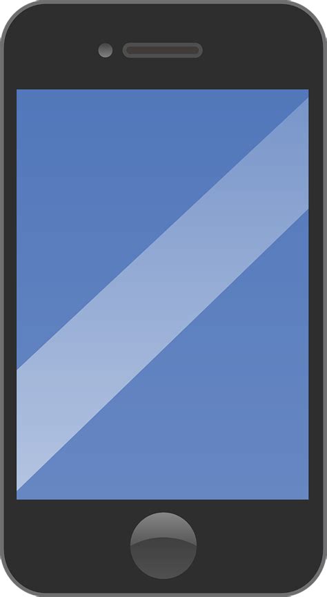 Free Vector Graphic Phone Iphone Blue Mobile Screen Free Image