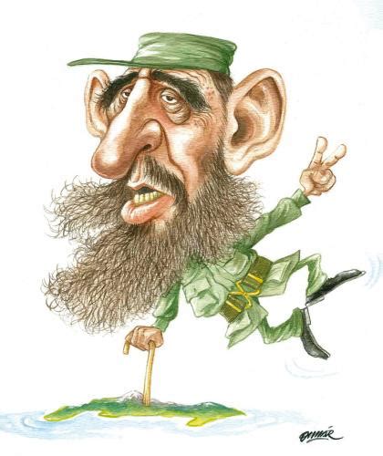 Fidel Castro By Omar Politics Cartoon Toonpool
