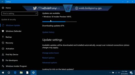 Upgrading To Windows 10 Insider Preview Build 14915 Youtube