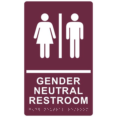 Ada Gender Neutral Restroom Sign Rre 33599whtonbrg