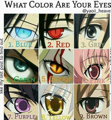 What Color Would Your Anime Eyes Be Anime Amino