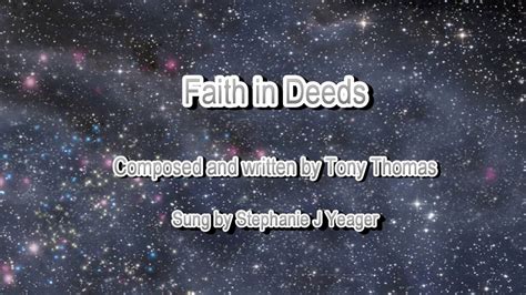 Faith In Deeds Lyric Video Scripture Songs Youtube