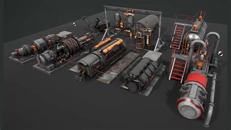 3D asset Machinery devices pack for Unreal engine