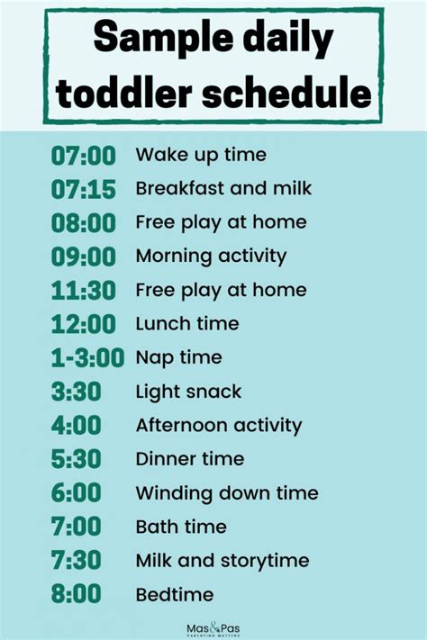 Follow A Simple Toddler Daily Schedule That Works Daily Toddler