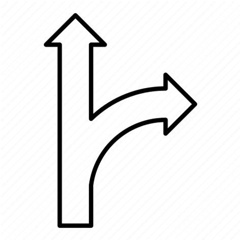 Arrow Direction Road Sign Icon