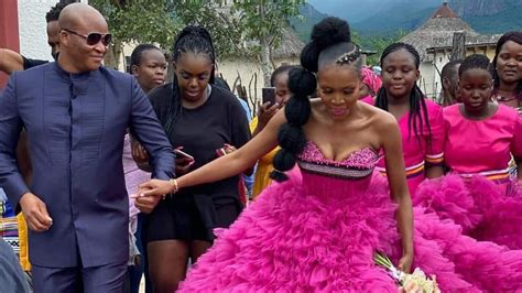 This South African Bride S Pink Wedding Dress Is So Beautiful She Can T Get Enough Fpn