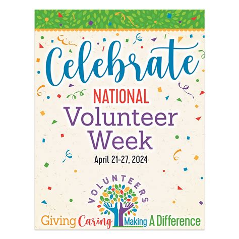 2024 National Volunteer Week Event Poster Pack Of 5 Positive Promotions