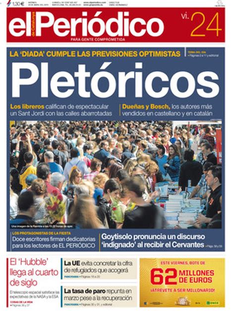 Pletóricos En La Portada De El PeriÓdico De Catalunya