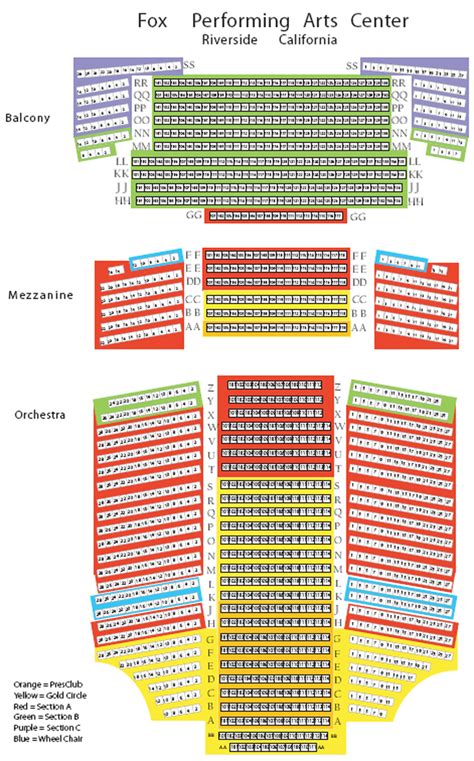 Fox Theater Riverside Ca Seating Chart