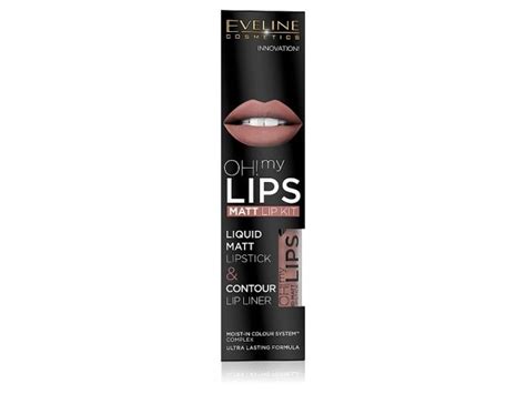 EVELINE Oh My Lips Liquid Matt Lipstick Contour Lip Liner Matowa
