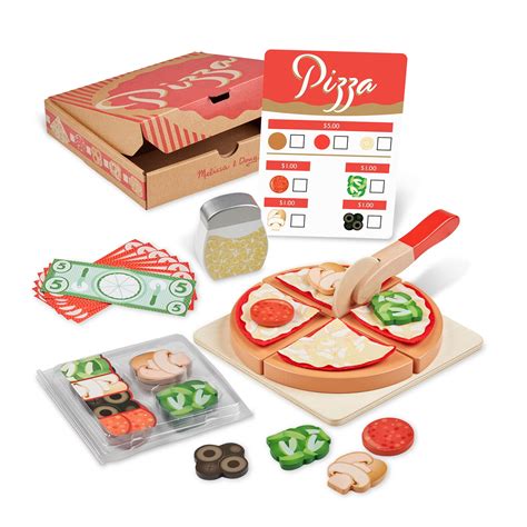 Melissa And Doug Wooden And Felt Pizza Play Set 41 Pieces