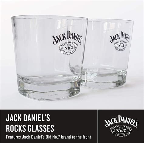 Jack Daniels Whisky Glasses Set Of 2 Official Licensed Jack Daniel’s Old No 7 Whiskey Glasses