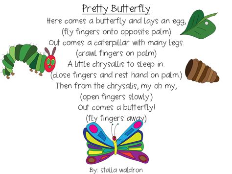 Fun In Ecse Kindergarten Poems Butterfly Poems Butterfly Lesson Plans