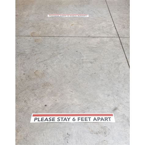 Please Stay 6 Feet Apart Vinyl Floor Decal