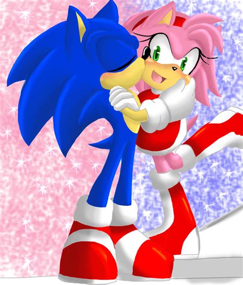 Sonic And Amy By Angelofhapiness On Deviantart