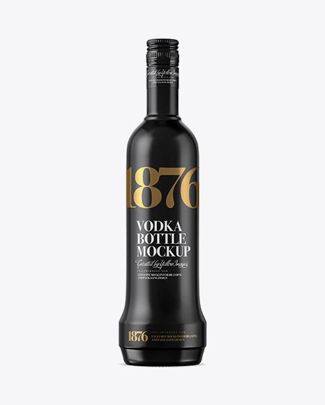 Download Clear Glass Vodka Bottle Mockup in Bottle Mockups on Yellow Images Object Mockups