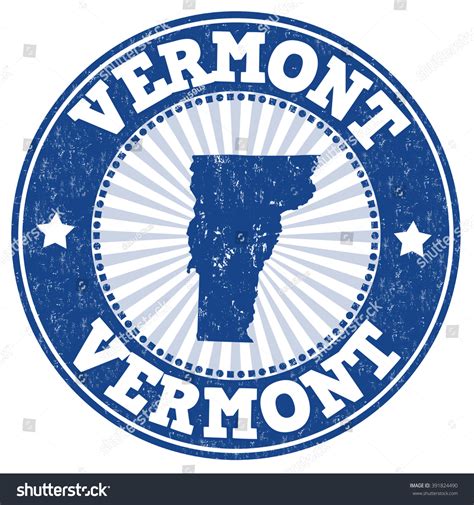 Grunge Rubber Stamp Name Map Vermont Stock Vector Royalty Free