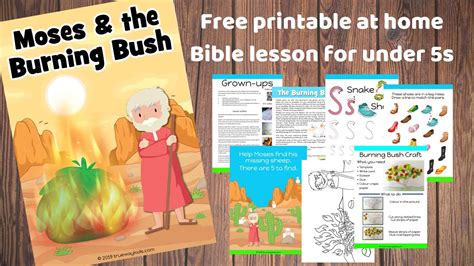 Moses And The Burning Bush Free Bible Lesson For Kids Trueway Kids