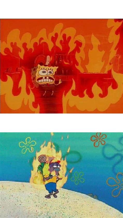 Spongebob Burning Blank Template Imgflip