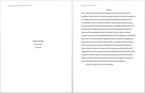 Apa Format For Academic Papers And Essays Template With Apa Research