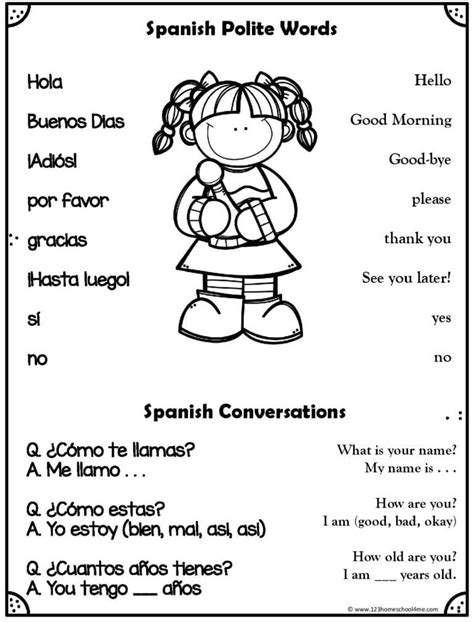 Spanish For Beginners Free Greetings Worksheets Preschool Spanish