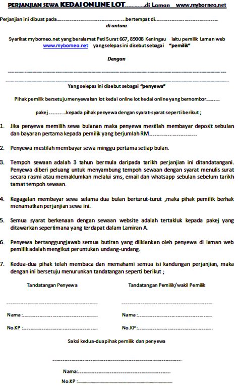 (i) where the lessor needs the sewanify telah mengambil inisiative untuk mencipta contoh surat perjanjian sewa rumah umum yang khusus untuk digunakan di malaysia dan yang. Contoh Agreement Sewa Kedai Yang Ringkas