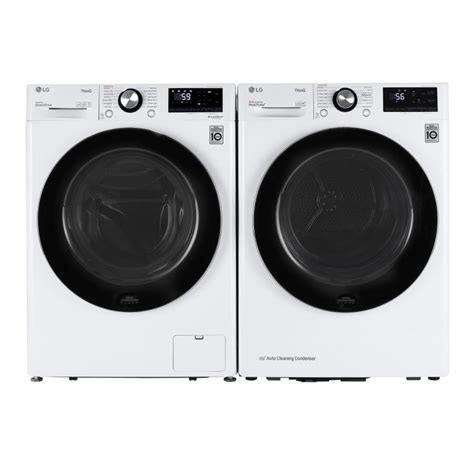Shop Lg Compact Stackable Steam White Washer And Dryer Set At