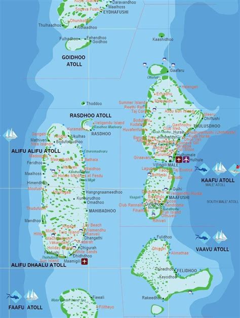 Maldives Map PALAPILII THAILAND
