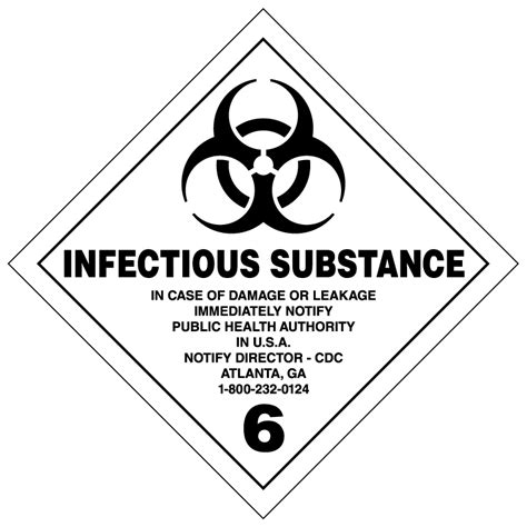 Infectious Substance Hazmat Labels Transportlabels Com