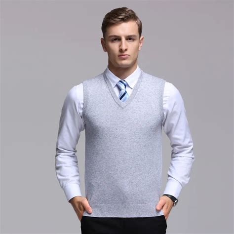 High Quality Men S Cashmere Sweater Vest Autumn Winter Sleeveless