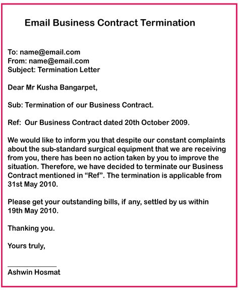7 Business Contract Termination Letter Samples How To Wiki