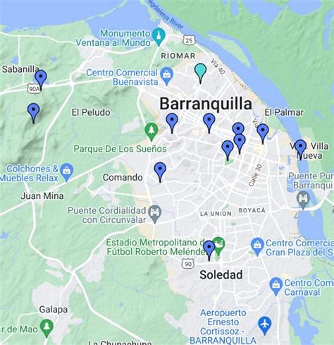 Mapa De Barranquilla