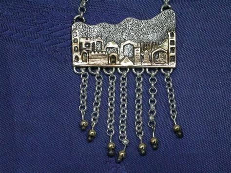 Jerusalem Necklace One Of A Kind 14kt Gold And Silver 14kt Gold