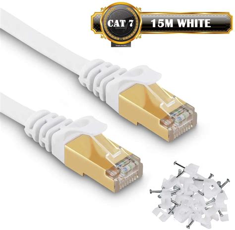 Câble Ethernet Cat 7 Câble Réseau 10gbps Avec 650 Mhz Fiches Rj45 Uftp Blindage