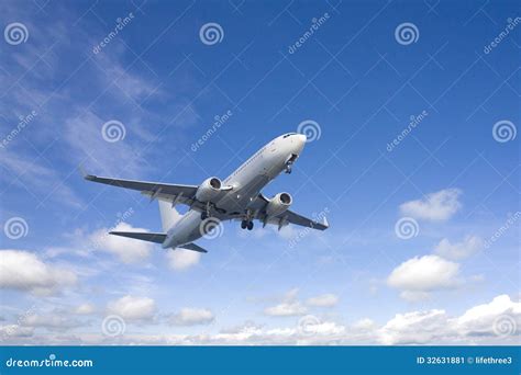 Passenger Aircraft In Flight Stock Image Image Of Transportation