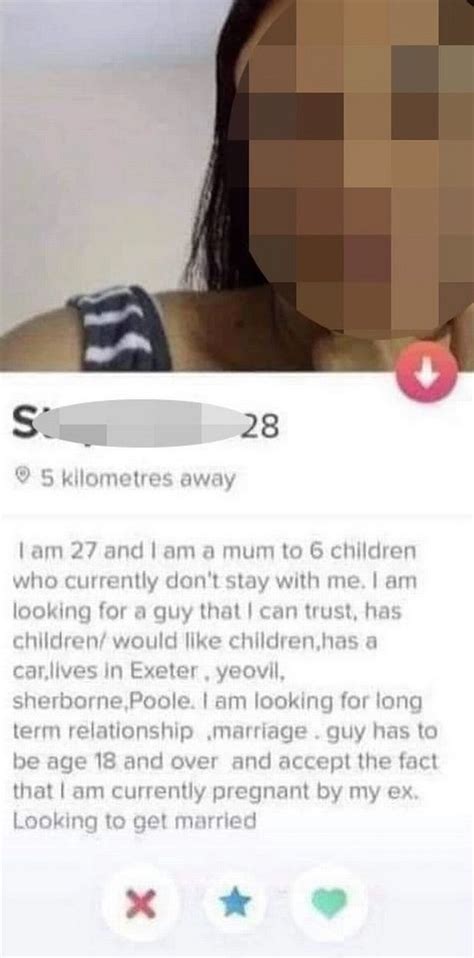 pregnant mum of six s tinder bio branded trashy as she hunts for husband daily star