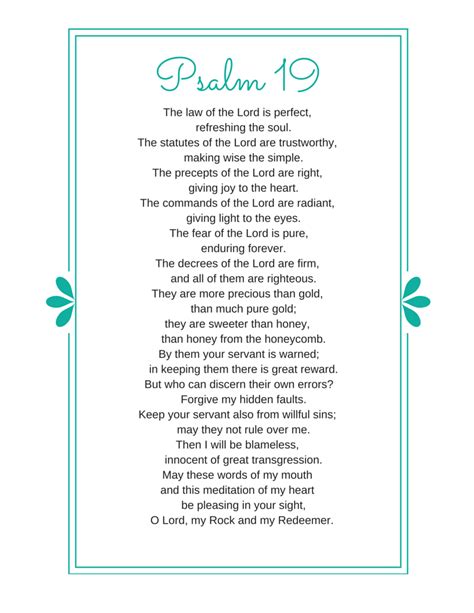Psalm Free Printable Julesandco Net Bible Psalms Bible Prayers