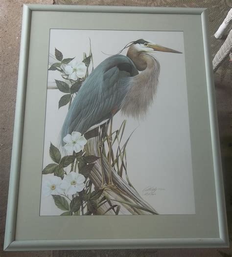 Art Lamay Great Blue Heron Limited Edition Signed Numbered Framed Print