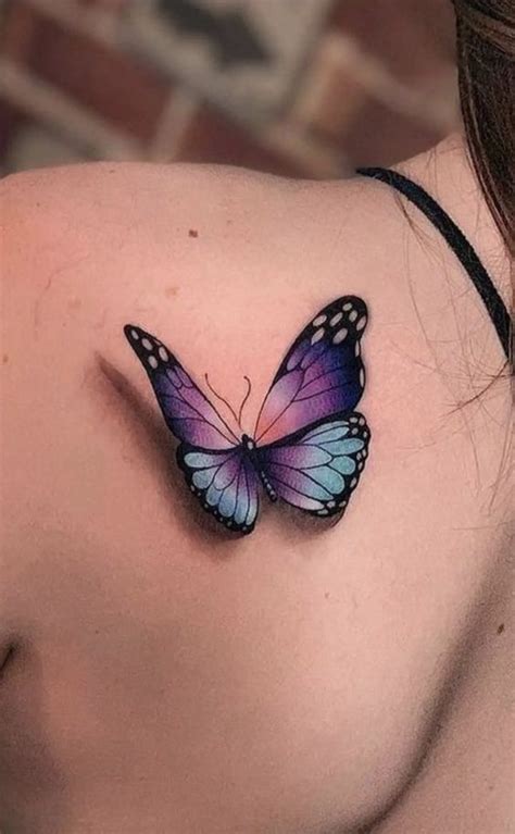 Purple Butterfly Tattoo Tattoo Design Purple Tattoos Butterfly