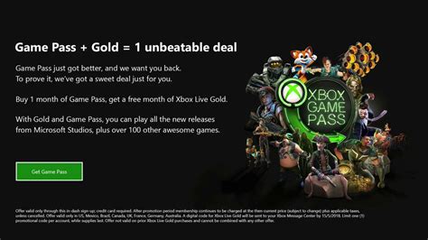 Xbox game pass vs gold. Microsoft дарит месяц Xbox Live Gold при подписке на Xbox Game Pass