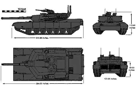 M1 Abrams Tank Dimensions